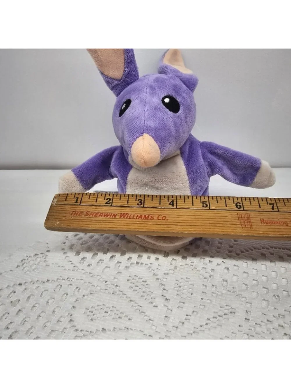 Bluey Bob Bilby Purple Rabbit Plush Puppet Toy Ludo Studios Moose Toys
